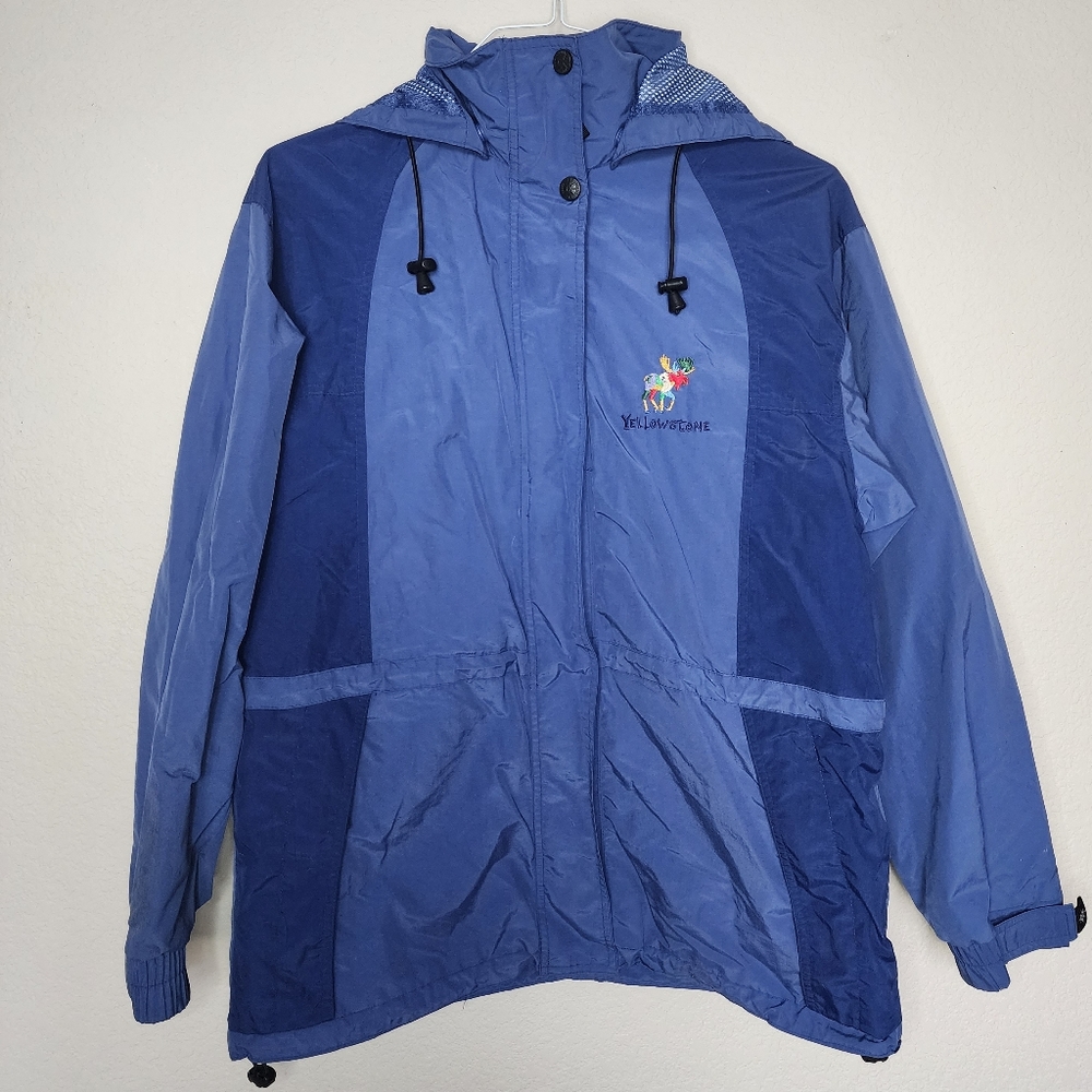 Vintage 90's Yellowstone National Park Windbreaker Jacket North End Large.